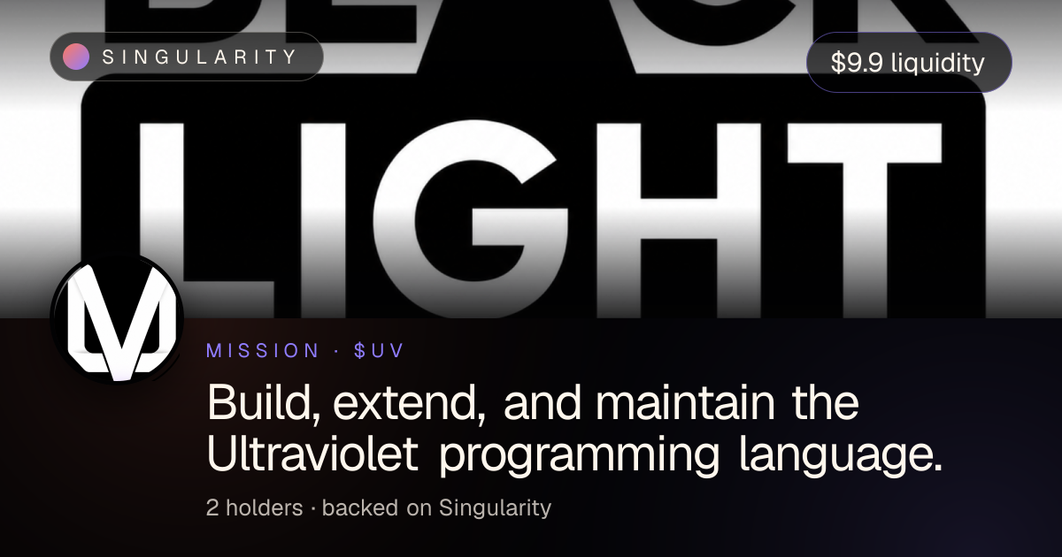 Build, extend, and maintain the Ultraviolet programming language ...