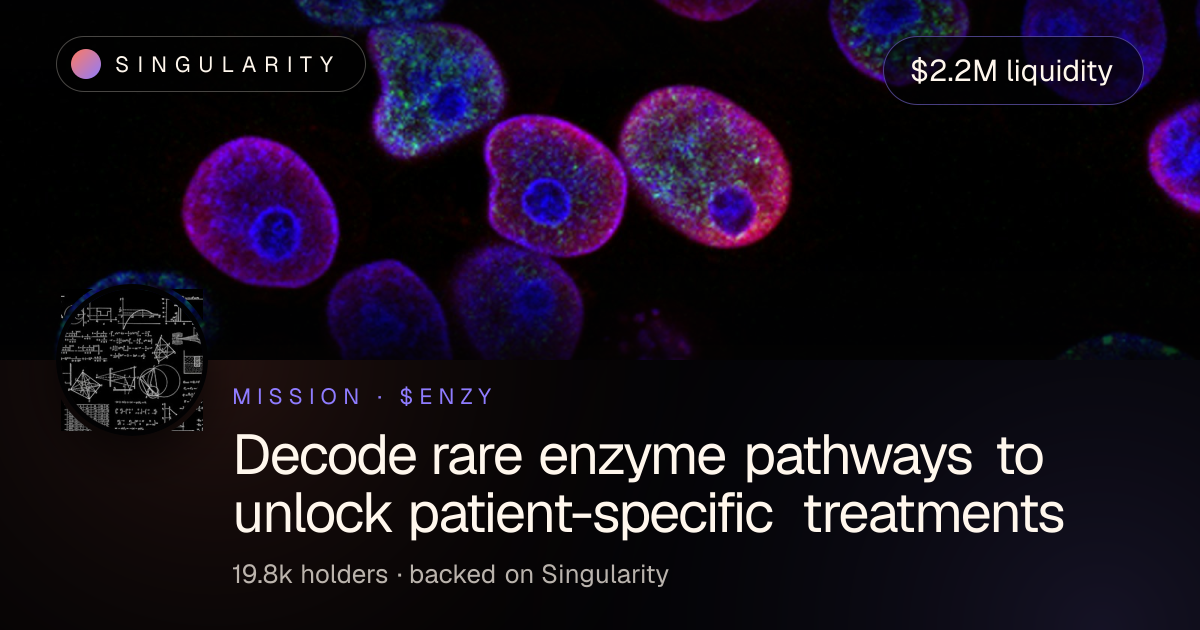 Decode rare enzyme pathways to unlock patient-specific treatments ...